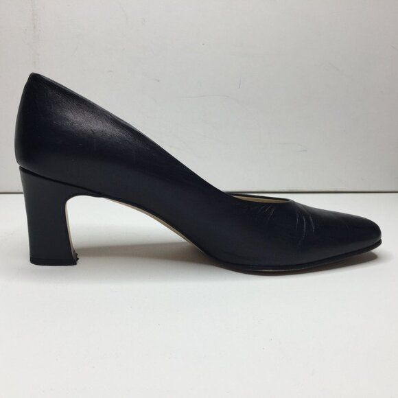 Etienne Aigner Womens Pumps Taylor Lenvy All Leather Upper Navy Blue Size 9M - Picture 7 of 12